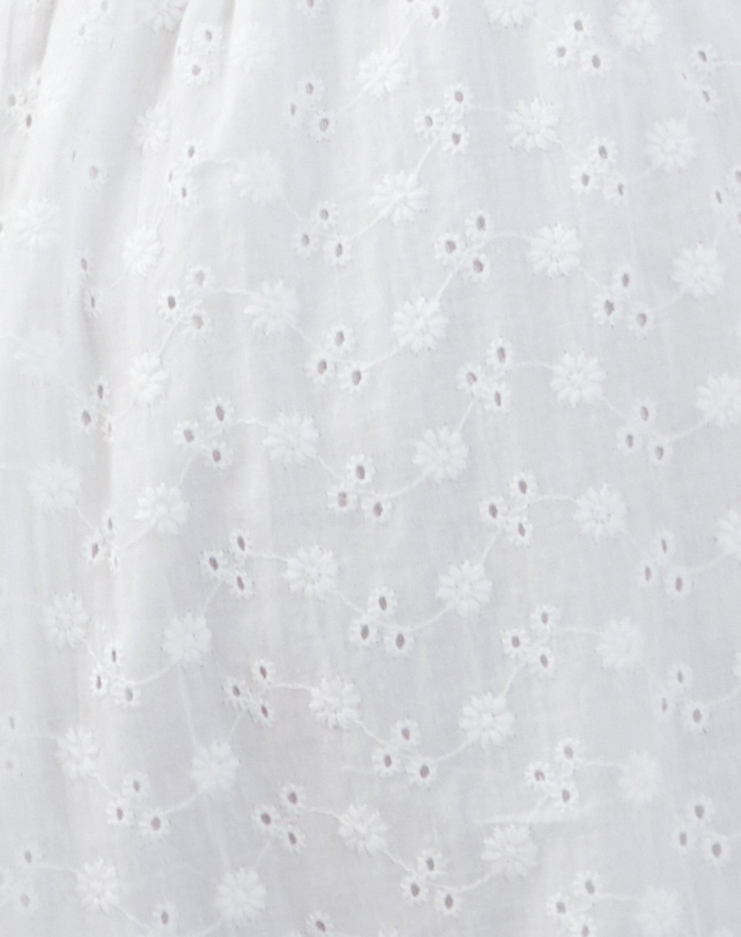 Rusma Midi Skirt in White Broderie