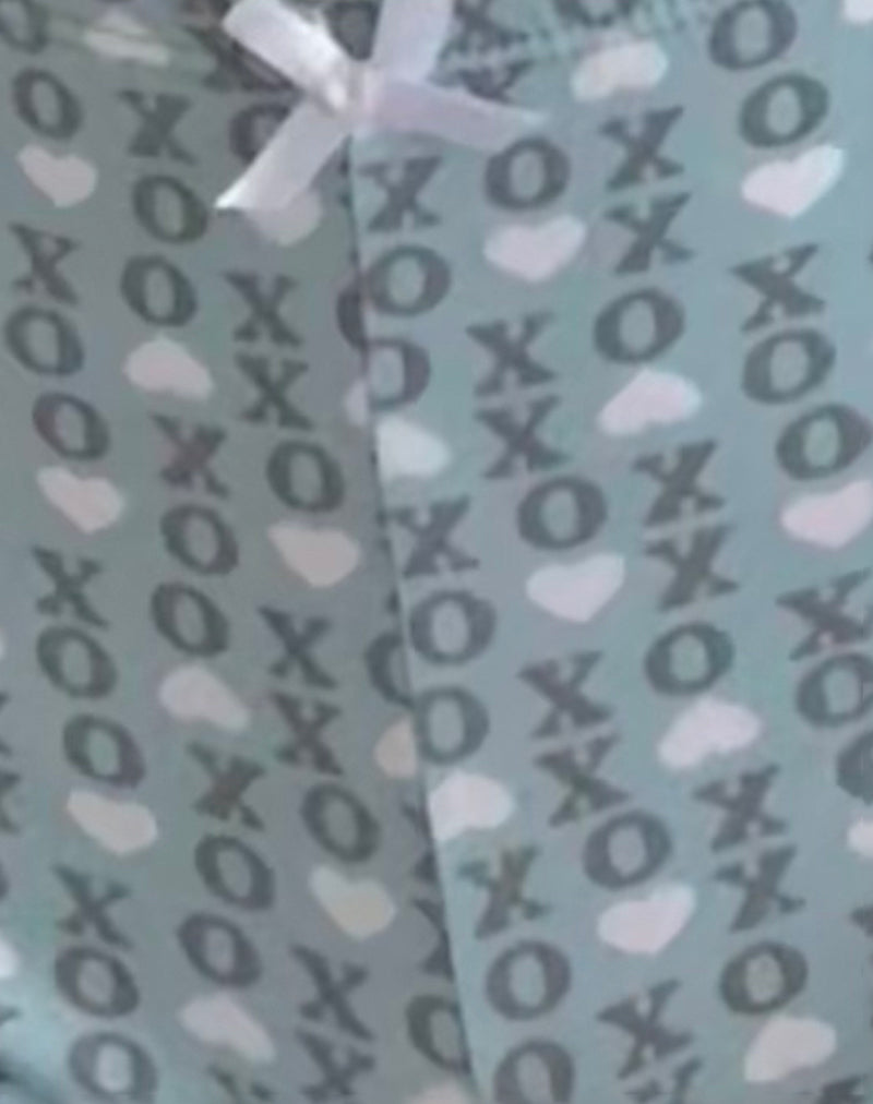 Ritulia Micro Short in Powder Blue XO Heart Print