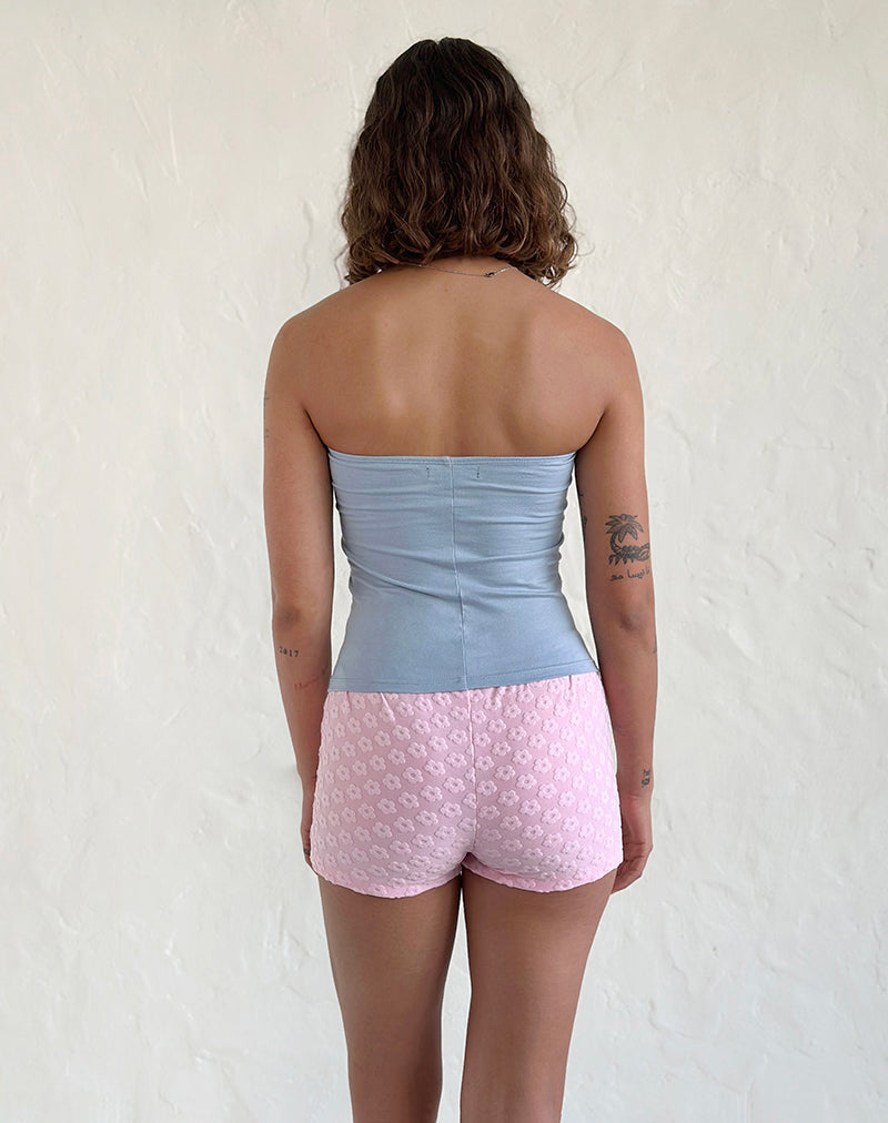 Eunia Micro Shorts in Mini Floral Terry Pink