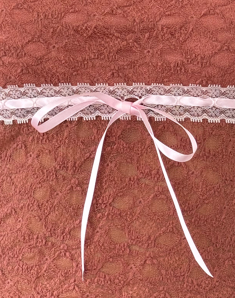 Sherine Lace Top in Withered Rose