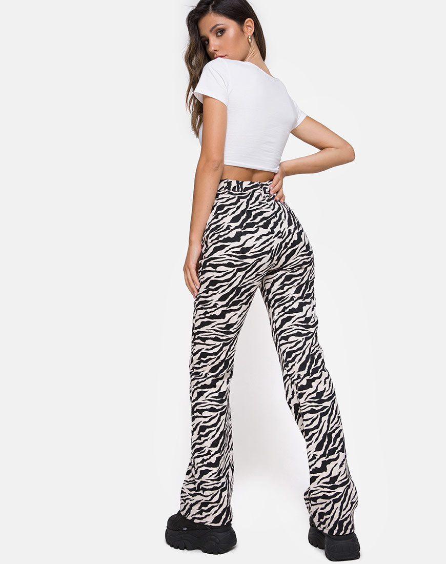 ZOVEN TROUSER 90S ZEBRA BW
