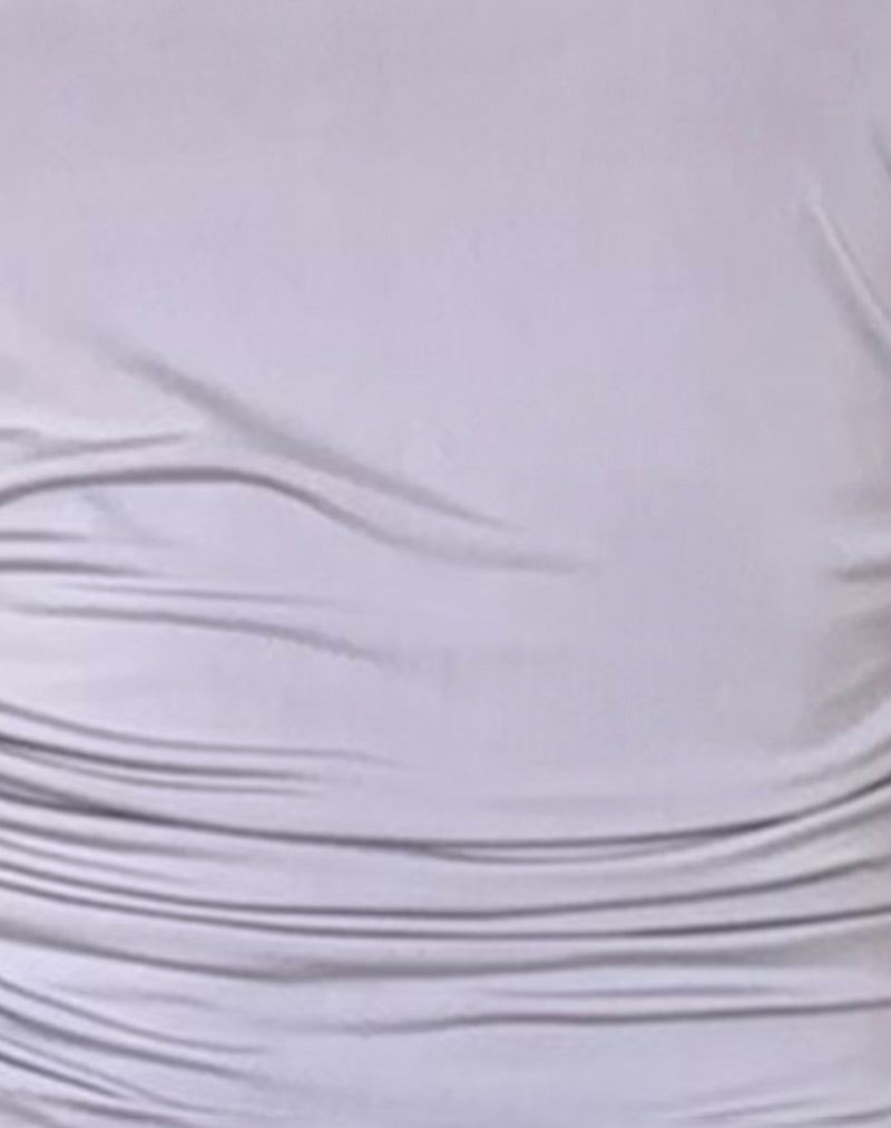 Carrie Ruched Top in Slinky Grey